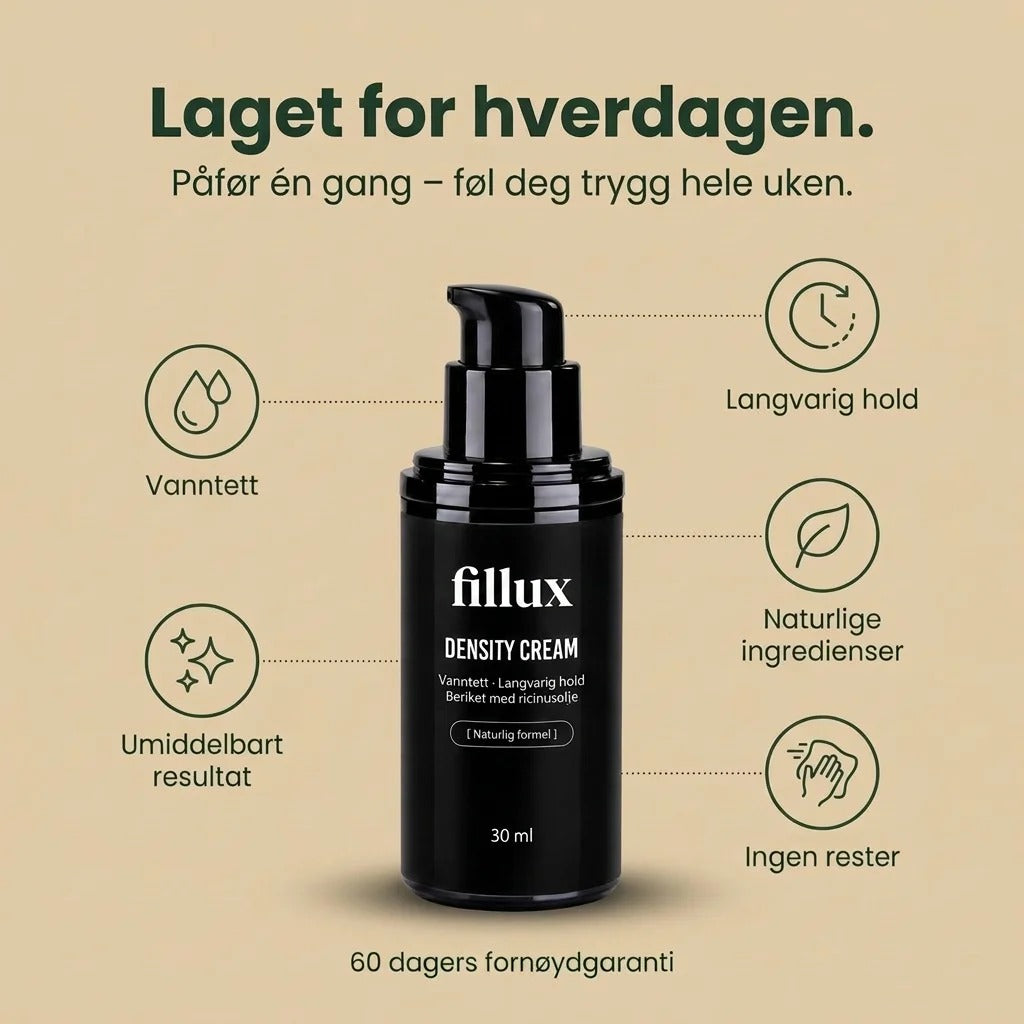 Fillux Density Cream – vanntett, langvarig hold