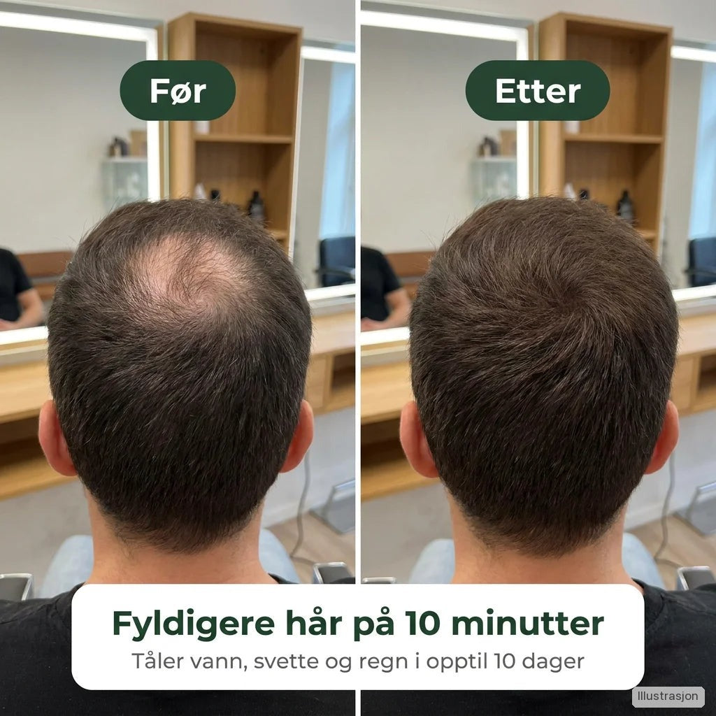 Før og etter – fyldigere hår på 10 minutter